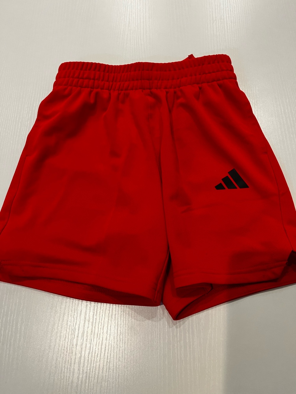 adidas Red Men's Athletic Shorts with Black Logo Accent